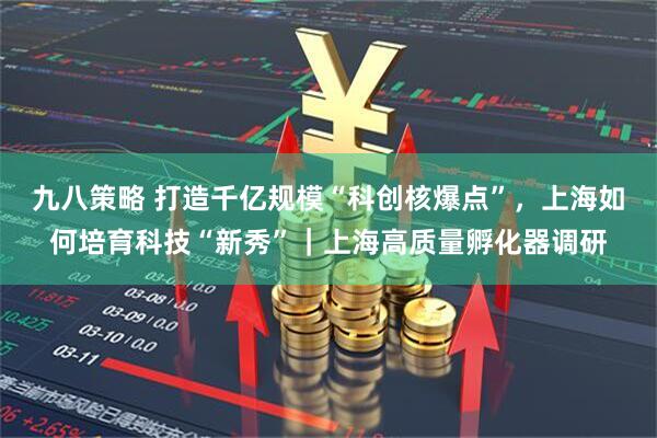 九八策略 打造千亿规模“科创核爆点”，上海如何培育科技“新秀”｜上海高质量孵化器调研